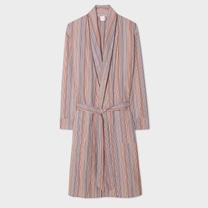 Paul Smith Striped Cotton-Poplin Dressing Gown
