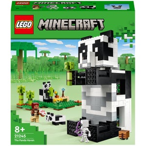 LEGO Minecraft: Le Refuge Panda, Jouet de Maison, avec Figurines Animaux et Squelette (21245)