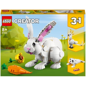 LEGO Creator: 3-en-1 Le Lapin Blanc, avec des Figurines Animaux Poissons, Phoques et Perroquets (31133)
