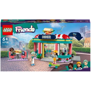 LEGO Friends: Le Snack du Centre-Ville, Jouet Enfants 6 Ans, Mini-Poupées Liane, Aliya (41728)