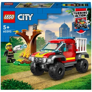 LEGO City: Sauvetage en Tout-Terrain des Pompiers, Camion Jouet, Minifigurine Pompier (60393)