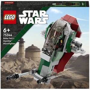 LEGO Star Wars: Le Vaisseau de Boba Fett Microfighter, Véhicule avec Figurines, Le Mandalorien (75344)