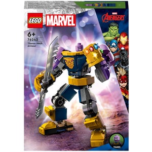 LEGO Marvel L’Armure Robot de Thanos, Jouet Super-Héros, Figurine Avengers, Enfants 6 Ans (76242)