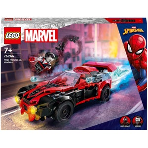 LEGO Marvel Miles Morales vs. Morbius, Jouet Super-Héros, Spider-Man, Voiture de Course (76244)