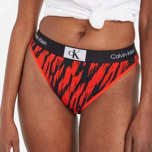 Calvin Klein High Waisted Stretch-Cotton Blend Jersey Brazilian Briefs