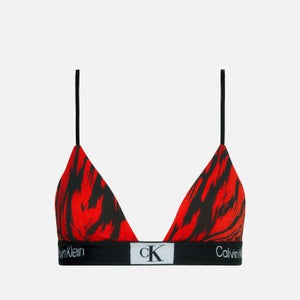 Calvin Klein Printed Stretch-Cotton Jersey Triangle Bralette