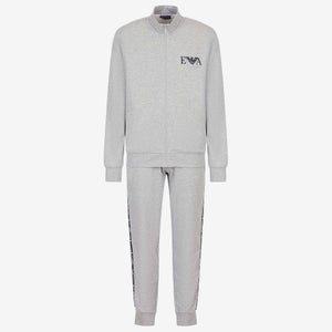 Emporio Armani Men's Iconic Terry Track Suit - Light Grey Melange