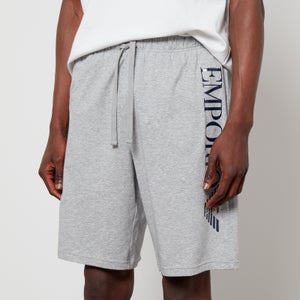 Emporio Armani Shiny Big Cotton-Blend Jersey Shorts
