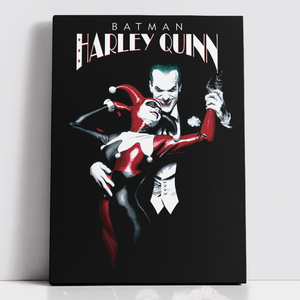 Decorsome x Batman Alex Ross - The Joker And Harley Rectangular Canvas