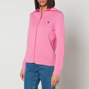 PS Paul Smith Zebra Zipped Cotton-Knit Cardigan