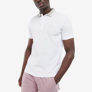 Barbour International Men's Ampere Polo Shirt - White/Paloma/Thistle