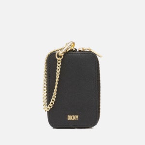 DKNY Women's Sidney Za Card Pouch - Black/Gold