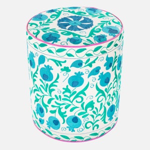 anna + nina Suzani Pomegranate Pouf