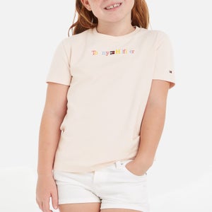 Tommy Hilfiger Girls' Graphic Rainbow Cotton-Blend T-Shirt