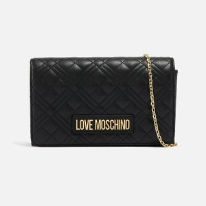 Love Moschino Borsa Quilted Faux Leather Bag