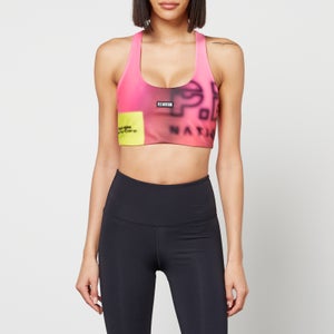 P.E Nation Women's Immersion Stretch-Jersey Sports Bra - Blur Print