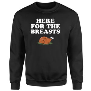 Here For The Breasts Sweatshirt - Black