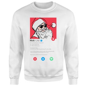 Santa Dating Profile Sweatshirt - White