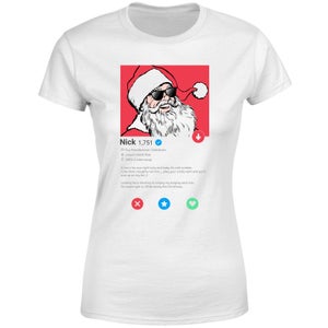 Santa Dating Profile NSFW Women's T-Shirt - White