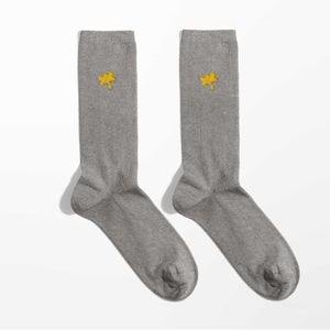 Banjo Kazooie Embroidered Socks - Grey