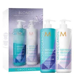 Moroccanoil Blonde Perfecting Shampoo & Conditioner 500ml Duo (Worth £99.75)
