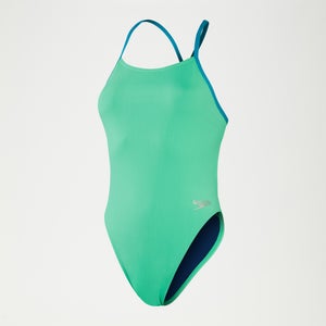 Women's Club Training Tie Back Swimsuit Green/Aqua