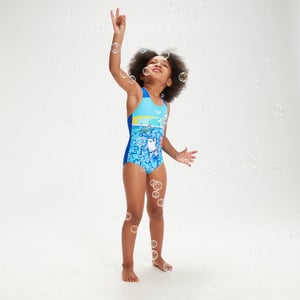 Infant Girl's Printed Swimsuit Blue