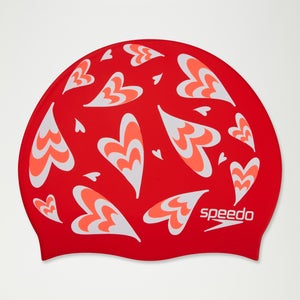 Heart Print Cap Red/White