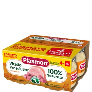 Omogeneizzato Carne Vitello, Prosciutto* e Cereale 4 x 80g