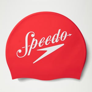 Speedo Logo-Badekappe für Erwachsene Rot