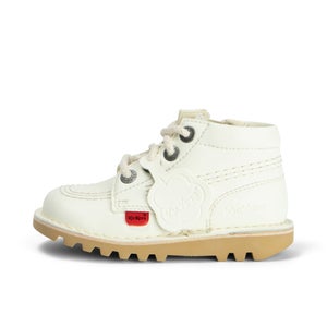 Infant Unisex Kick Hi Zip Leather Alternative White