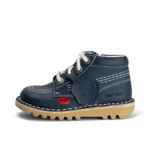 Infant Unisex Kick Hi Zip Leather Alternative Navy