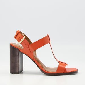Dune Jacie Open Toe Leather Block Heeled Sandals