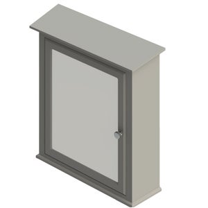 Bathstore Savoy Mirrored Cabinet - Light Grey