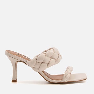 Dune Message Braided Leather Heeled Mules