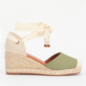 Barbour Candice Tied-Up Canvas Espadrilles