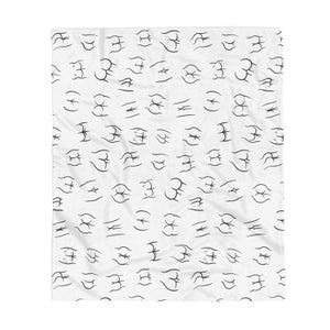 Bum Pattern Fleece Blanket