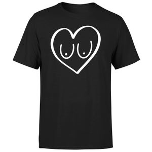 Breast Heart Men's T-Shirt - Black