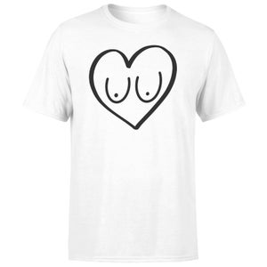 Boob Heart Men's T-Shirt - White