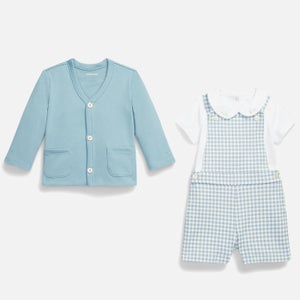 Polo Ralph Lauren Baby Boys' Dungarees, Baby Grow and Cardigan Cotton Set