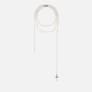 Vivienne Westwood Women's Broken Pearl Necklace - Platinum/Pearl/Multi
