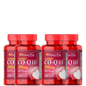 Puritan's Pride Coenzyme Q10 200mg - 240 Softgels Pack of 4