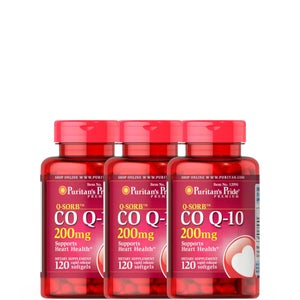 Puritan's Pride Coenzyme Q10 200mg - 120 Softgels Pack of 3