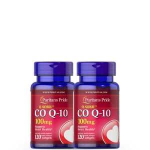 Puritan's Pride Coenzyme Q10 100mg - 120 Softgels Pack of 2