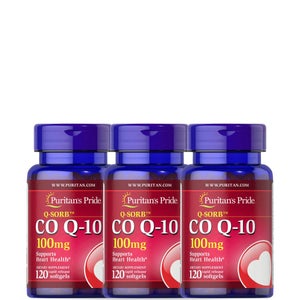 Puritan's Pride Coenzyme Q10 100mg - 120 Softgels Pack of 3