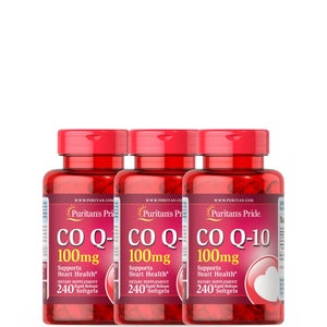 Puritan's Pride Coenzyme Q10 100mg - 240 Softgels Pack of 3