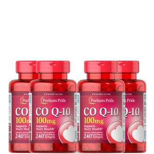 Puritan's Pride Coenzyme Q10 100mg - 240 Softgels Pack of 4