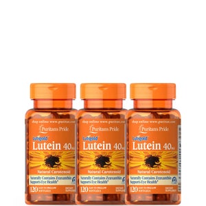 Puritan's Pride Lutein 40mg - 120 Softgels Pack of 3