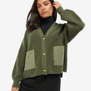 Barbour International Jensons Ribbed Cotton-Blend Cardigan
