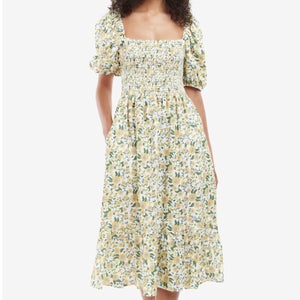 Barbour Bloomfield Sunflower Cotton and Linen-Blend Dress